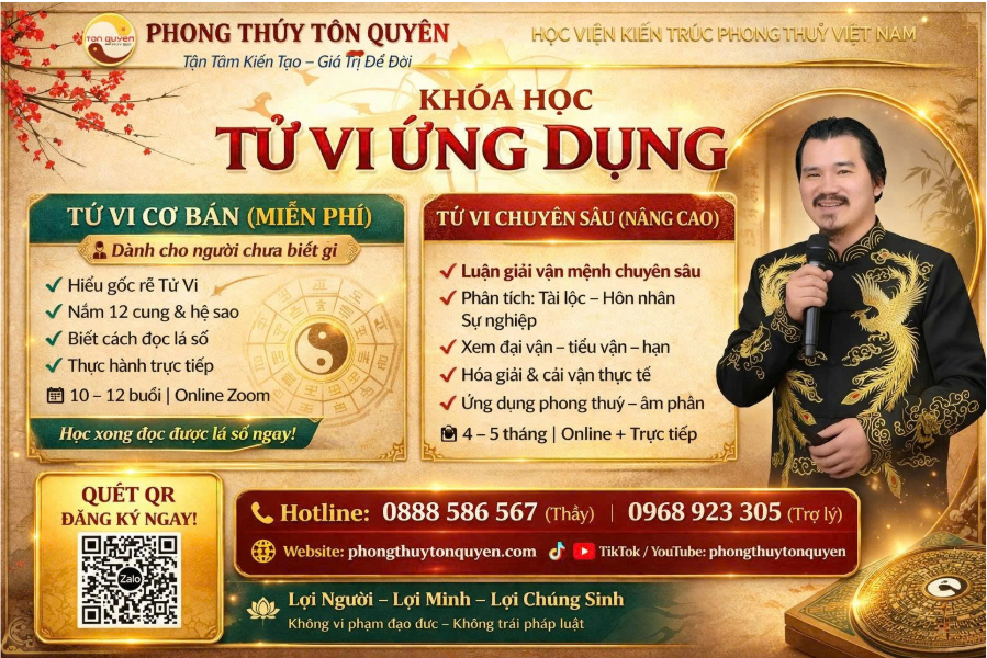 KHÓA HỌC TỬ VI ỨNG DỤNG